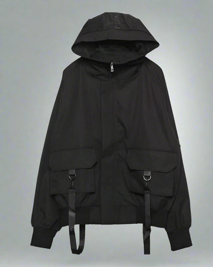 Veste à Capuche avec Détail en Ruban Chic