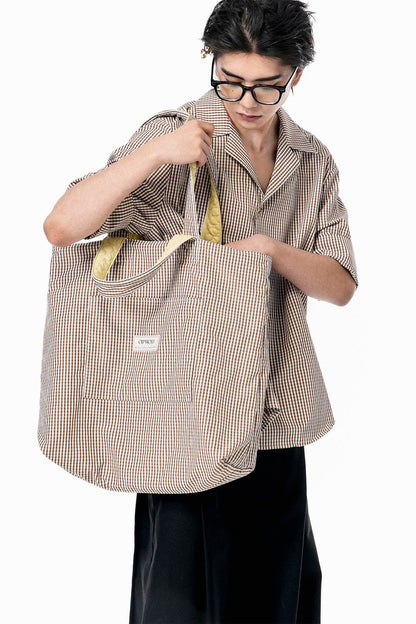 Tote Chic Réversible Matelassé -  carreaux - Tote Chic Réversible Matelassé et à Carreaux