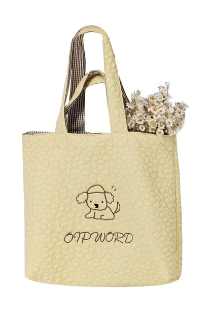 Tote Chic Réversible Matelassé -  sac pratique - Tote Chic Réversible Matelassé et à Carreaux