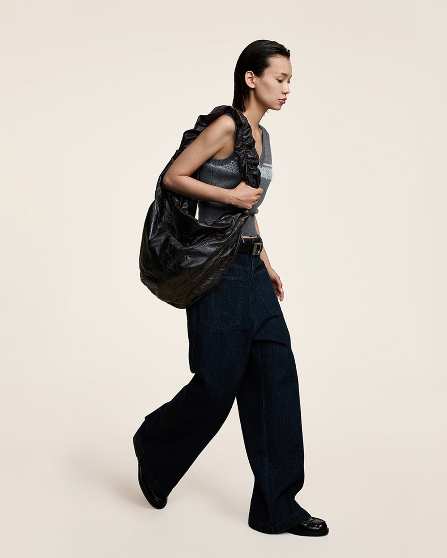 Tote en Forme de Croissant Élégant - sac à bandoulière - Tote Croissant Élégant pour Un Style Unique et Pratique