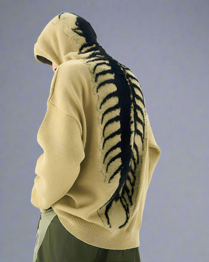 Sweat à capuche crâne urbain audacieux