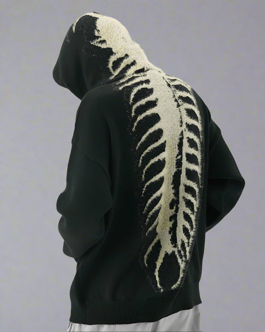 Sweat à capuche crâne urbain audacieux