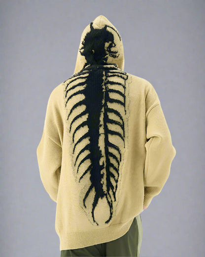 Sweat à capuche crâne urbain audacieux