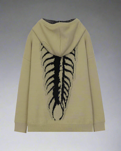 Sweat à capuche crâne urbain audacieux