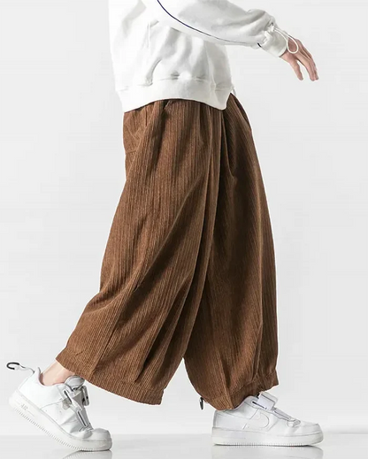 Pantalons Hakama en Velours Luxe