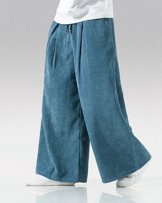 Pantalons Large en Velours Luxueux