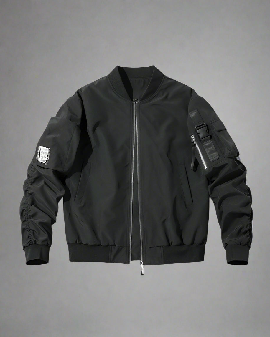 Veste Bomber Covert City - veste bomber - Veste bomber noire techwear pour un style urbain moderne