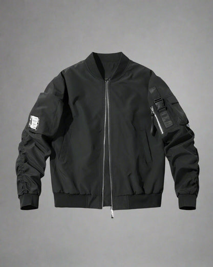 Veste Bomber Covert City - veste bomber - Veste bomber noire techwear pour un style urbain moderne