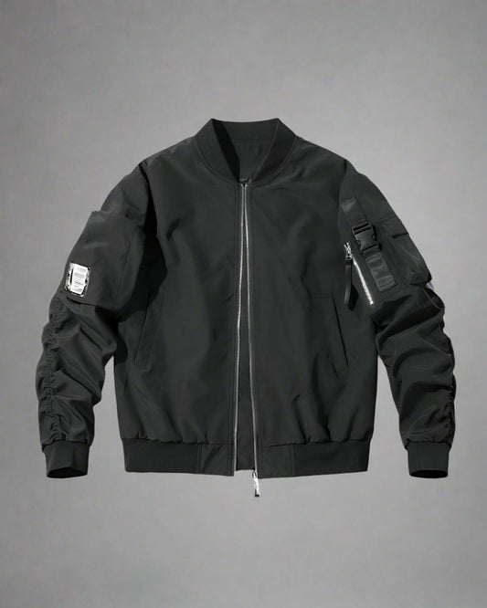Veste Bomber Covert City - veste bomber - Veste bomber noire techwear pour un style urbain moderne