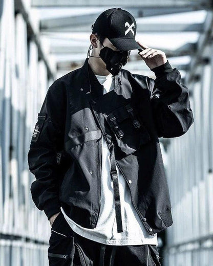 Veste Bomber Élégante Prête pour l'Espace -  noir classique - Veste bomber élégante et futuriste pour un style unique