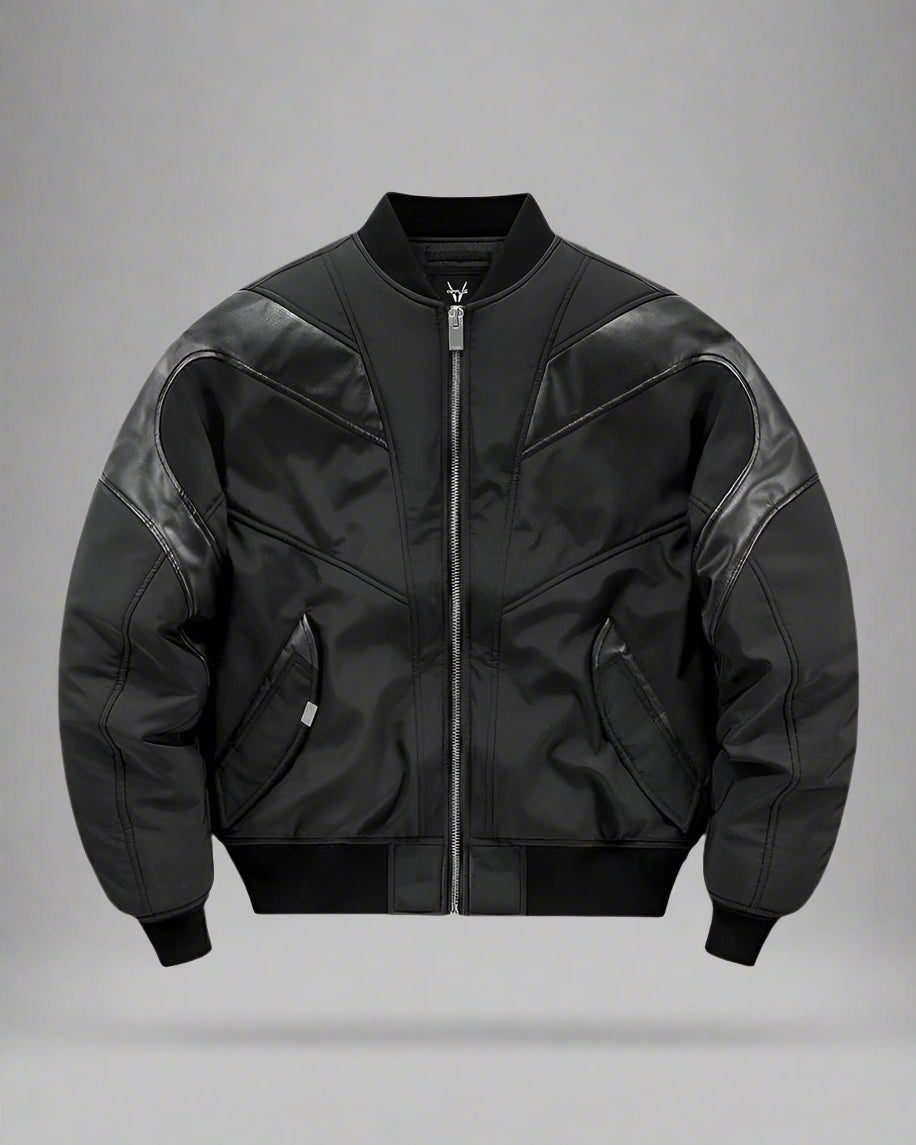 Veste Bomber Patchwork Confortable - veste bomber - Veste Bomber Patchwork Confortable pour un Style Urbain