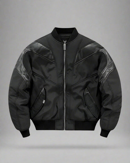 Veste Bomber Patchwork Confortable - veste bomber - Veste Bomber Patchwork Confortable pour un Style Urbain