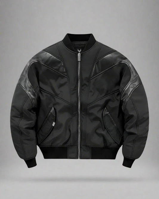 Veste Bomber Patchwork Confortable - veste bomber - Veste Bomber Patchwork Confortable pour un Style Urbain