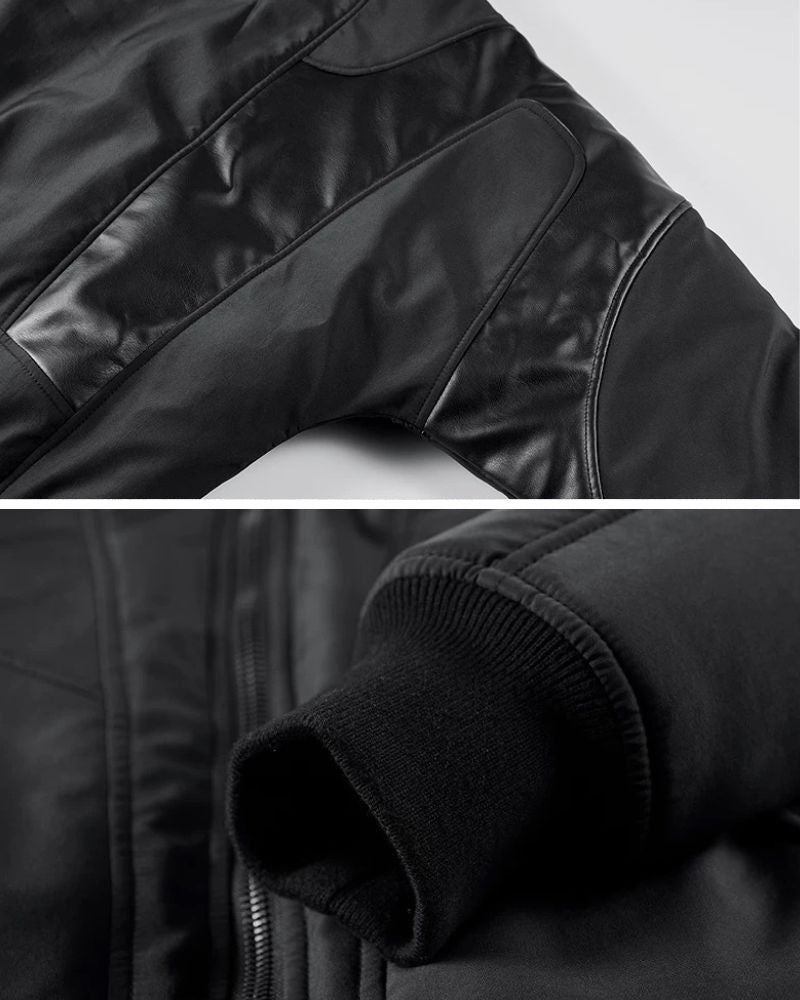 Veste Bomber Patchwork Confortable -  veste chaude - Veste Bomber Patchwork Confortable pour un Style Urbain