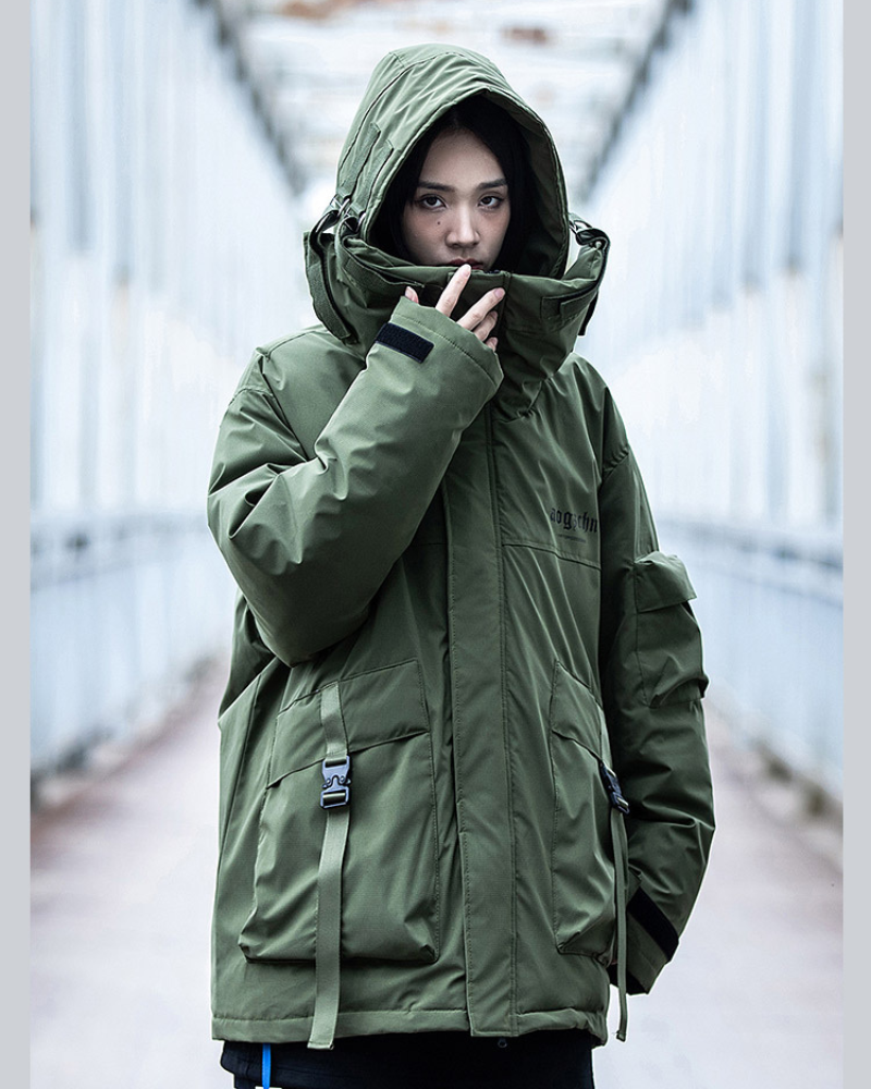 Veste à Bouche de Poisson Toutes Saisons -  veste verte - Veste à Bouche de Poisson pour un Style Urbain