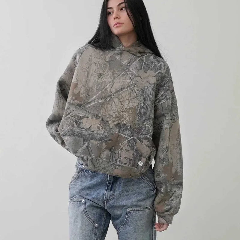 Veste Camo Streetwear -  mode des années 2000 - Veste Camo Y2K pour un Style Streetwear Unique
