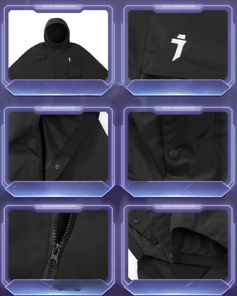 Veste Cape Tech Dynamique - veste techwear - Veste Cape Tech Fonctionnelle au Style Moderne