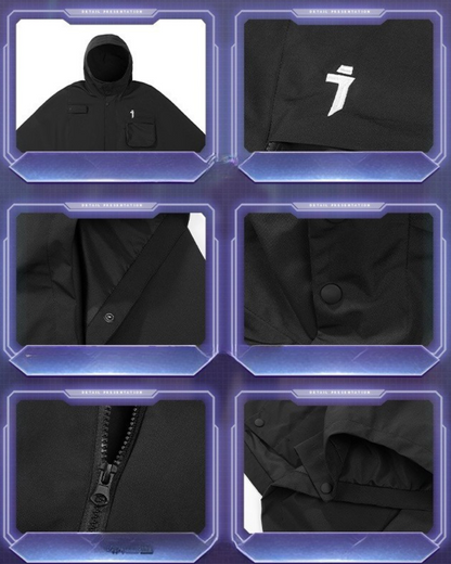 Veste Cape Tech Dynamique - veste techwear - Veste Cape Tech Fonctionnelle au Style Moderne