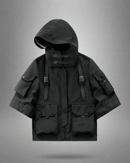 Veste à Capuche Courte Tendance -  veste élégante - Veste à Capuche Courte Élégante pour un Style Urbain
