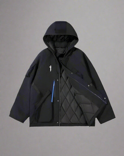Veste à Capuche Cyberpunk Vibrante -  mode techwear - Veste à Capuche Cyberpunk Confortable et Élégante