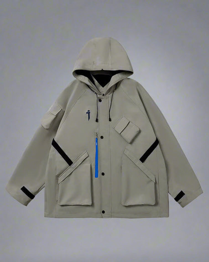 Veste à Capuche Cyberpunk Vibrante -  veste futuriste - Veste à Capuche Cyberpunk Confortable et Élégante