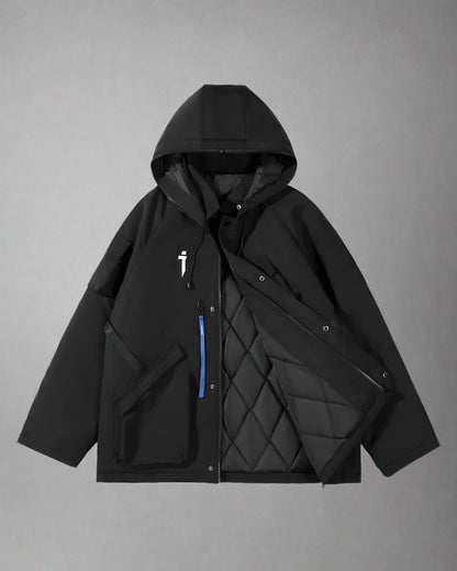 Veste à Capuche Cyberpunk Vibrante - veste techwear - Veste à Capuche Cyberpunk Confortable et Élégante