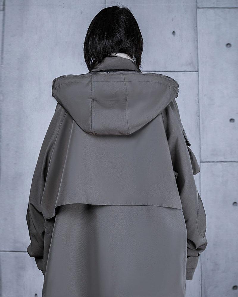 Veste à Capuche Cyberpunk Vibrante -  vêtements urbains - Veste à Capuche Cyberpunk Confortable et Élégante