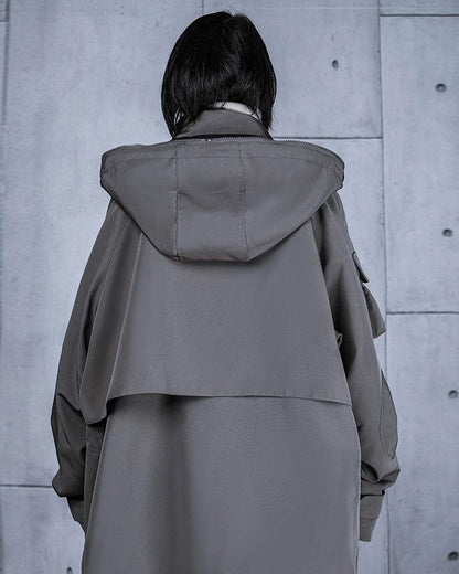 Veste à Capuche Cyberpunk Vibrante -  vêtements urbains - Veste à Capuche Cyberpunk Confortable et Élégante