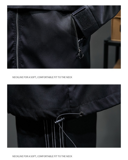 Veste à Capuche Multi-Style -  veste noire classique - Veste à Capuche Élégante et Multifonctionnelle pour Tous