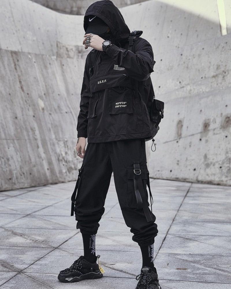 Veste à Capuche Polyvalente avec Poches -  noire - Veste à Capuche Noire Polyvalente avec Poches Pratiques