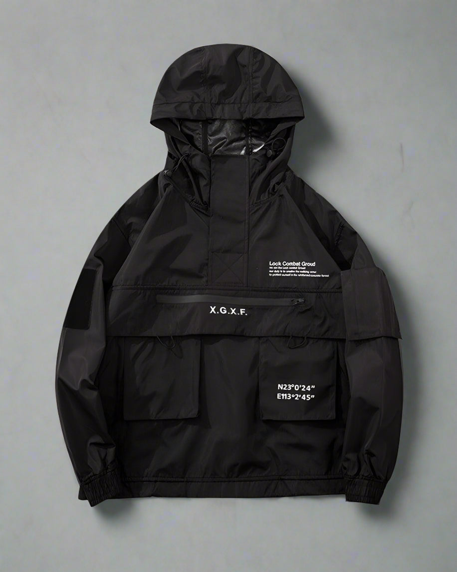 Veste à Capuche Polyvalente avec Poches -  veste confortable - Veste à Capuche Noire Polyvalente avec Poches Pratiques