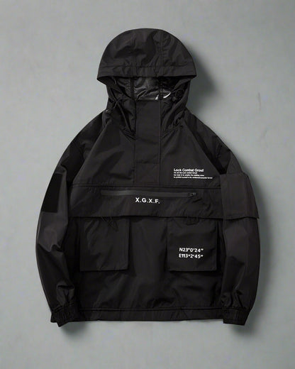Veste à Capuche Polyvalente avec Poches -  veste confortable - Veste à Capuche Noire Polyvalente avec Poches Pratiques
