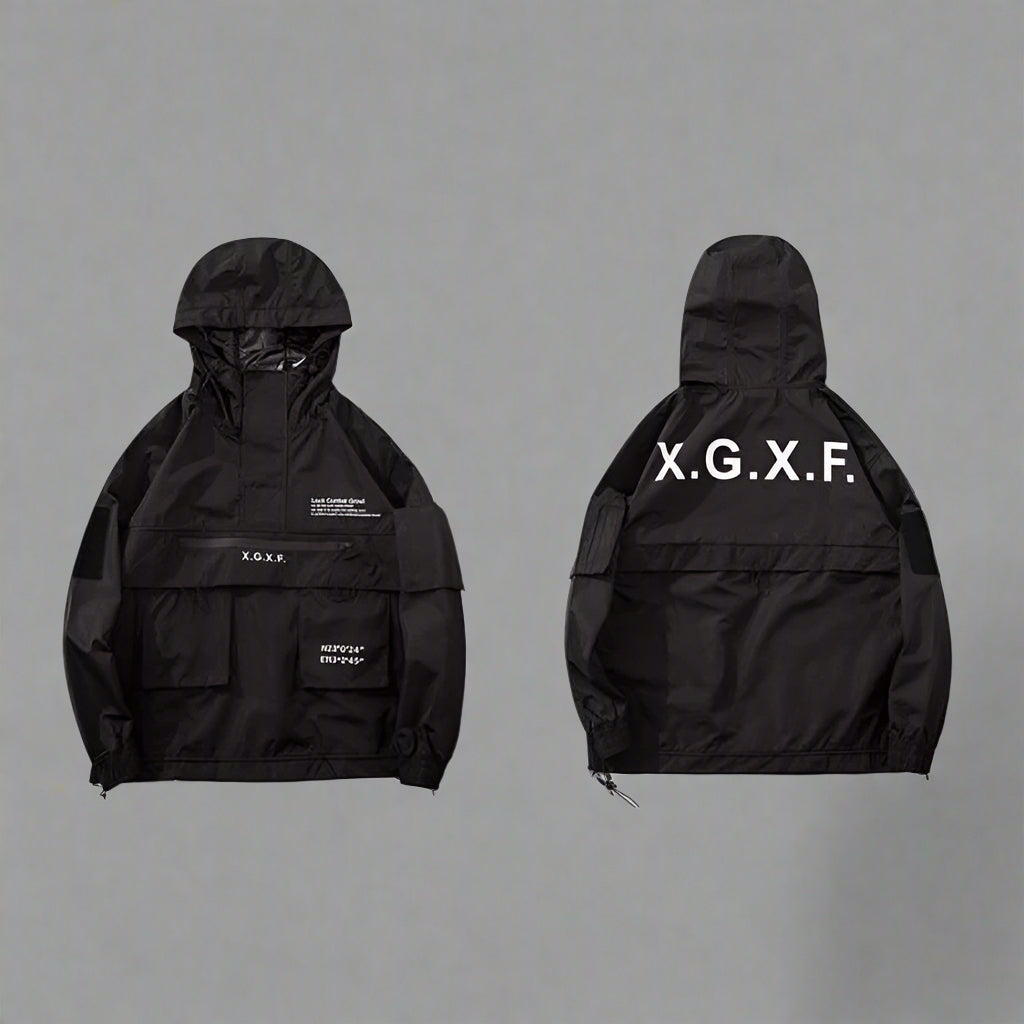 Veste à Capuche Polyvalente avec Poches - veste - Veste à Capuche Noire Polyvalente avec Poches Pratiques