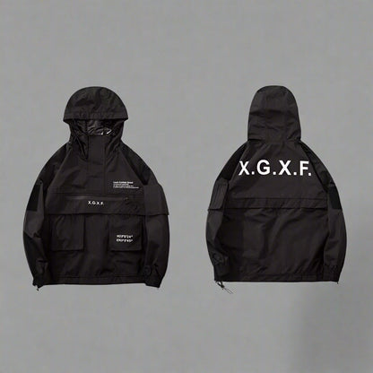 Veste à Capuche Polyvalente avec Poches - veste - Veste à Capuche Noire Polyvalente avec Poches Pratiques