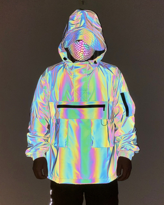 Veste à Capuche Réfléchissante Adaptative - veste réfléchissante - Veste à Capuche Réfléchissante pour Style Urbain