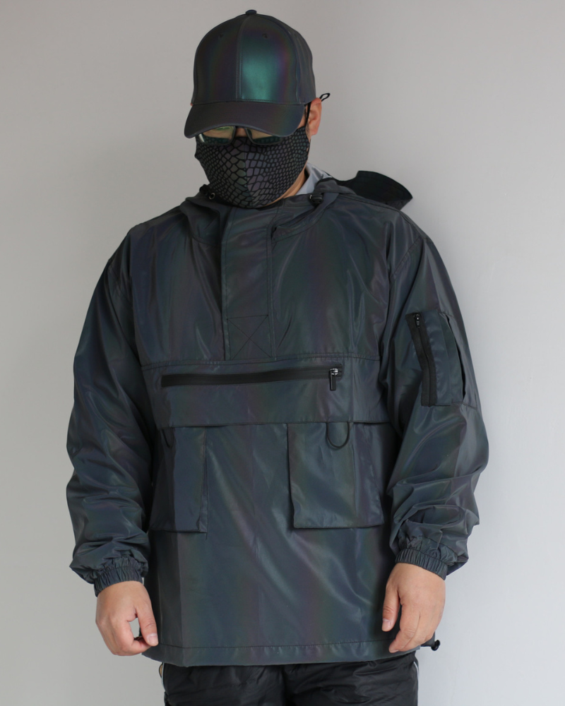 Veste à Capuche Réfléchissante Adaptative - veste techwear - Veste à Capuche Réfléchissante pour Style Urbain