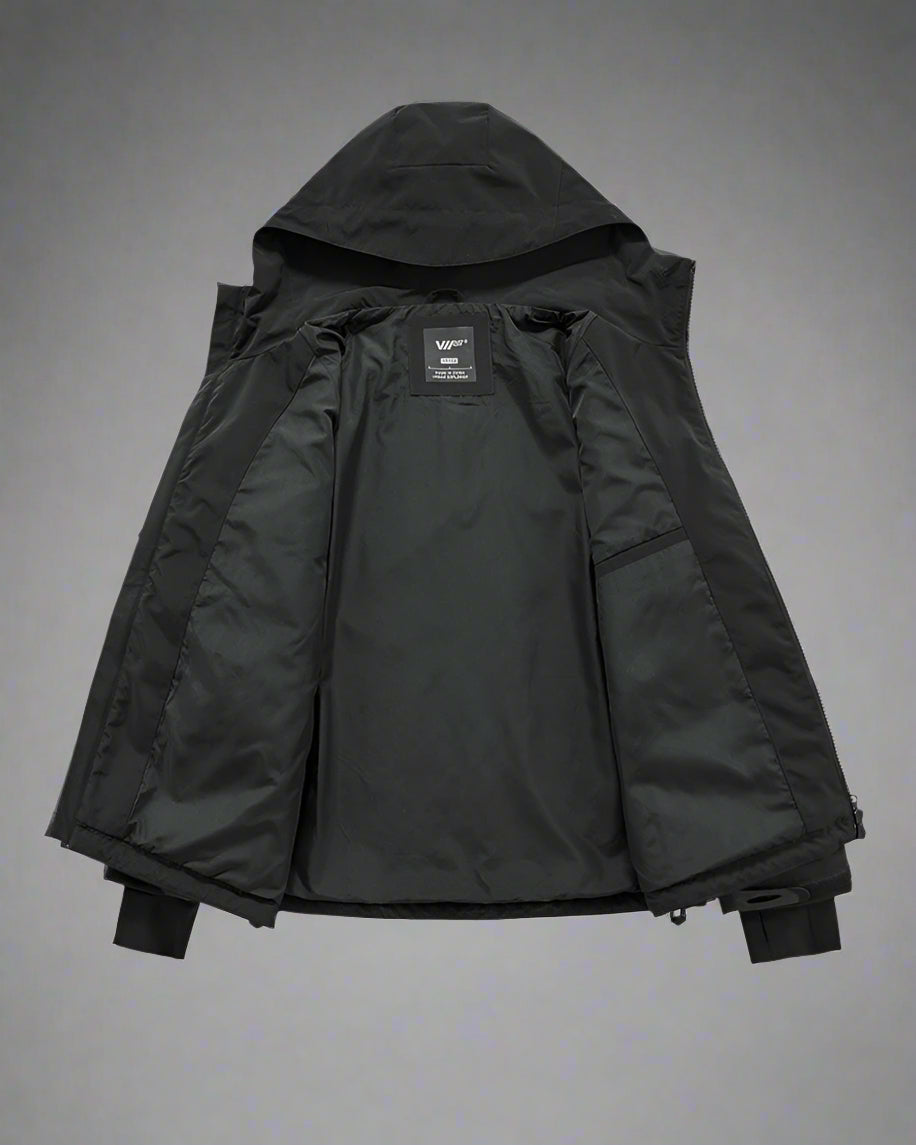 Veste à Capuche Utilitaire Ultime -  confort - Veste à Capuche Utilitaire Noir pour un Style Techwear