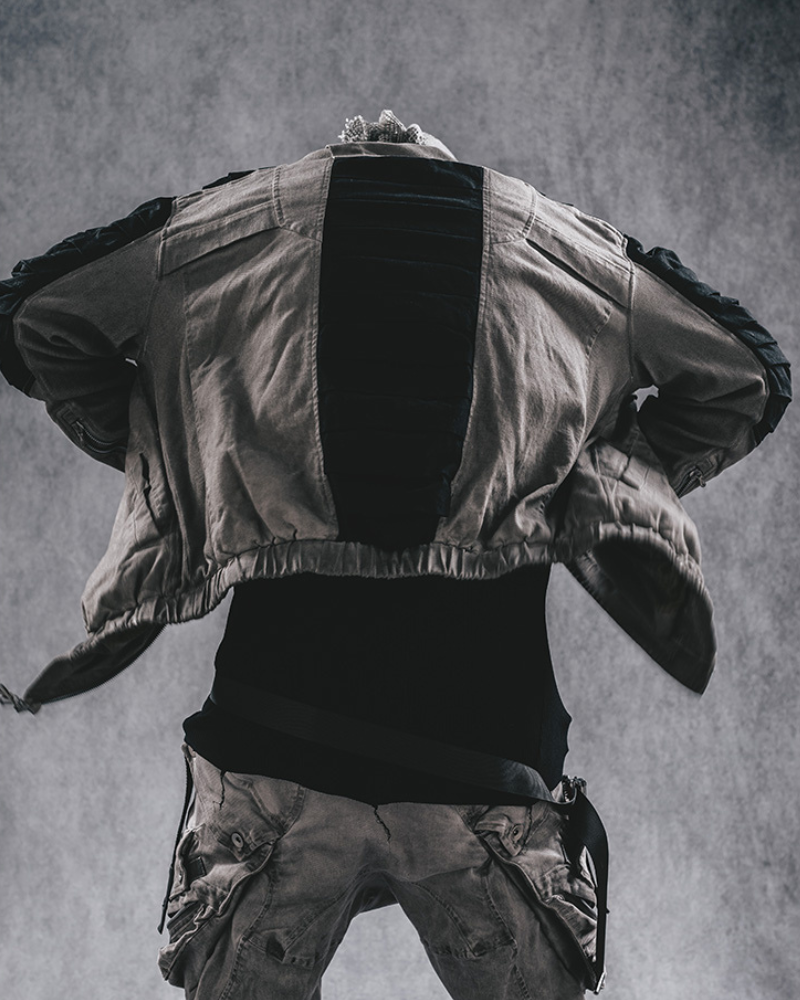 Veste Contrastée Élégante -  veste stylée - Veste Élégante Contrastée en Coton Confortable