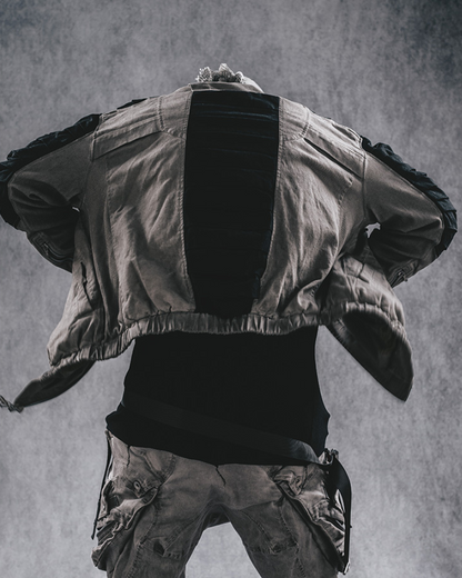 Veste Contrastée Élégante -  veste stylée - Veste Élégante Contrastée en Coton Confortable