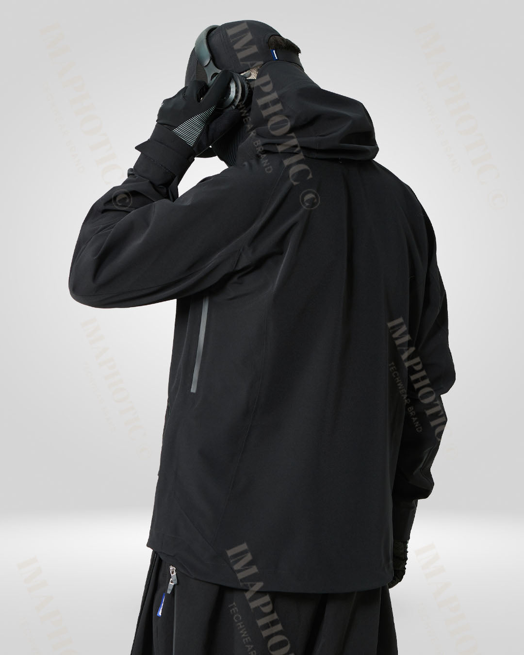 Veste coupe-vent noire élégante -  veste contre le vent - Veste coupe-vent noire élégante et imperméable