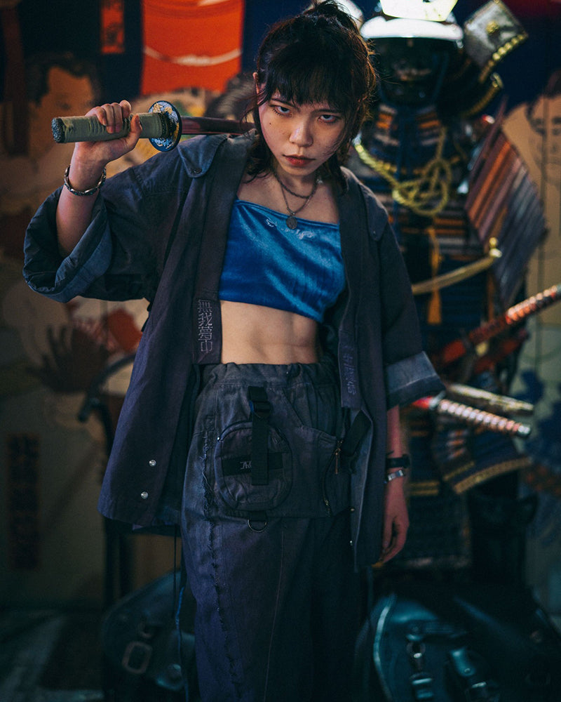 Veste Cyber Samurai Yaksha -  violet - Veste Cyber Samurai Yaksha : Style Futuriste et Confortable