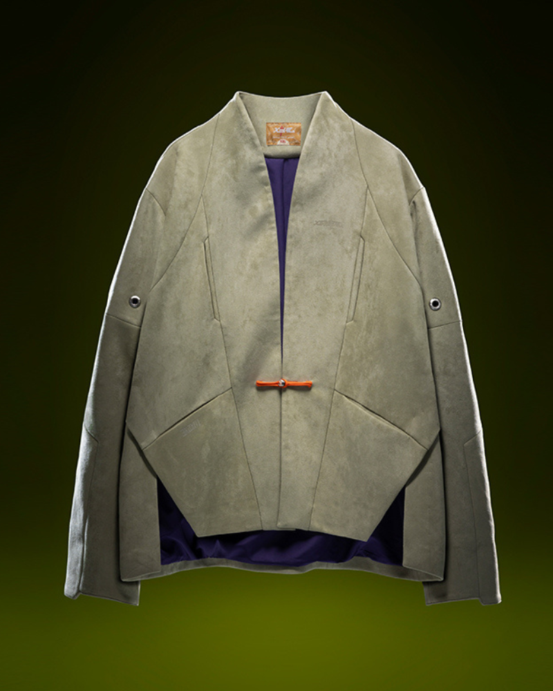 Veste Cyberpunk en Suède Urbaine -  mode minimaliste - Veste Cyberpunk en Suède Urbaine pour un style unique