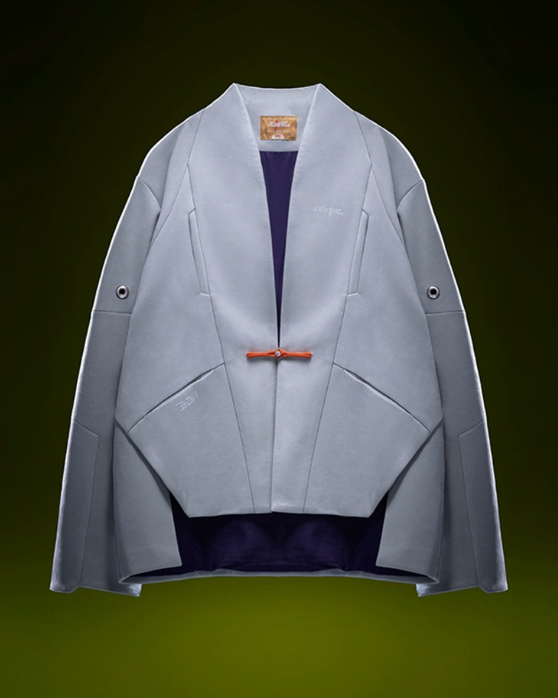 Veste Cyberpunk en Suède Urbaine -  style futuriste - Veste Cyberpunk en Suède Urbaine pour un style unique