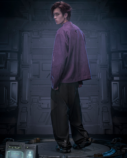 Veste Cyberpunk en Suède Urbaine - veste cyberpunk - Veste Cyberpunk en Suède Urbaine pour un style unique