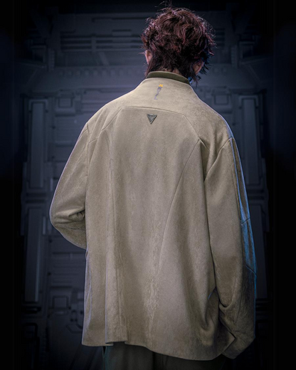 Veste Cyberpunk en Suède Urbaine -  veste en polyester - Veste Cyberpunk en Suède Urbaine pour un style unique