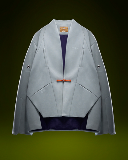 Veste Cyberpunk en Suède Urbaine - veste minimaliste futuriste - Veste Cyberpunk en Suède Urbaine pour un style unique