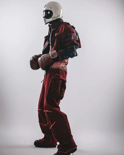 Veste de Boxe Rouge Écrasante -  rouge angora - Veste de Boxe Rouge Angora Confortable et Élégante