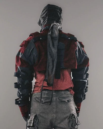 Veste de Boxe Rouge Écrasante - veste techwear - Veste de Boxe Rouge Angora Confortable et Élégante