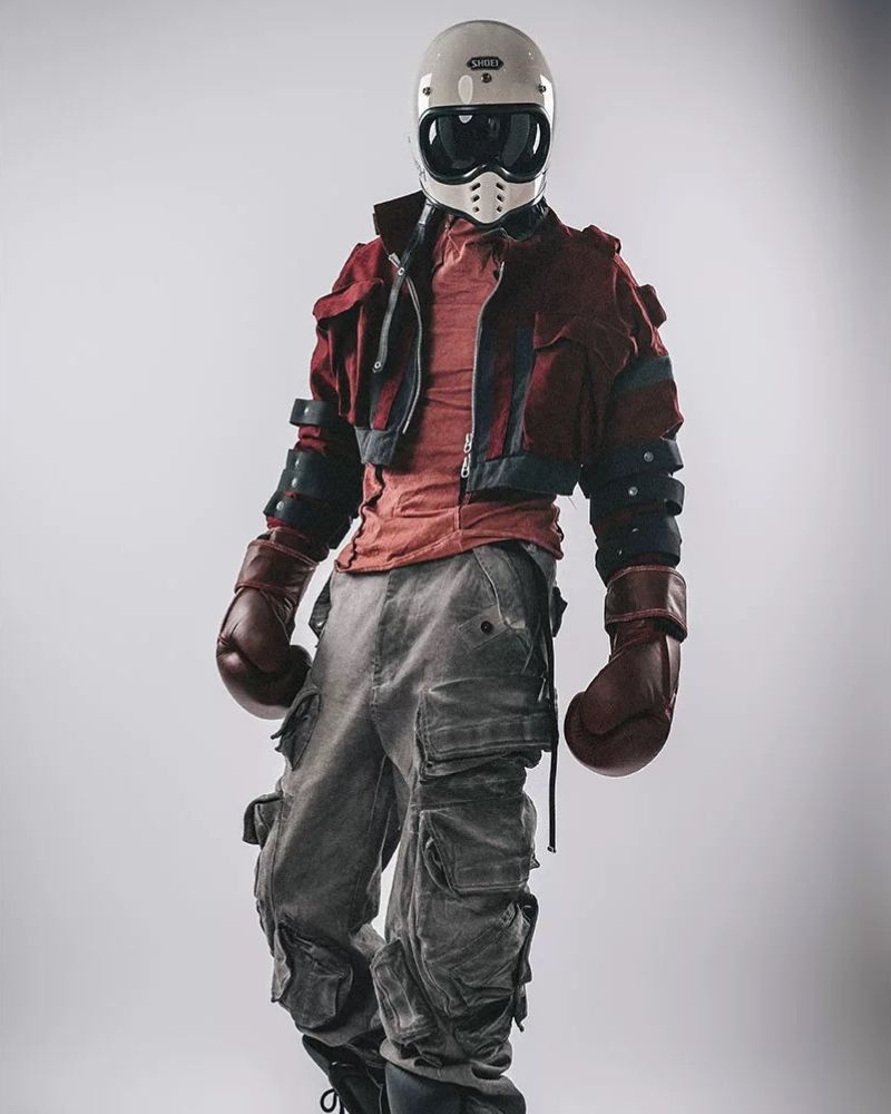 Veste de Boxe Rouge Écrasante - veste techwear - Veste de Boxe Rouge Angora Confortable et Élégante