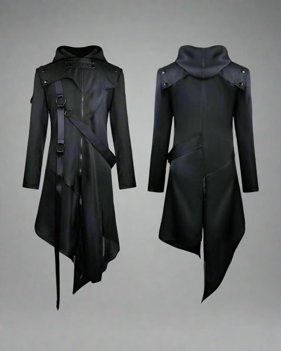 Veste de Cosplay Chic avec Ruban Noir -  techwear femme - Veste de Cosplay Chic avec Ruban Noir pour un Style Unique